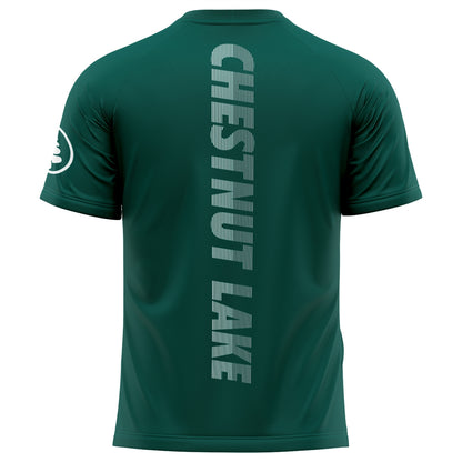 Athletic Camper Performance Striped Lettering Tee