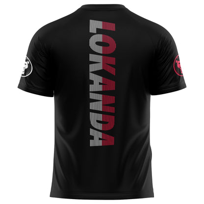 Athletic Camper Performance Striped Lettering Tee