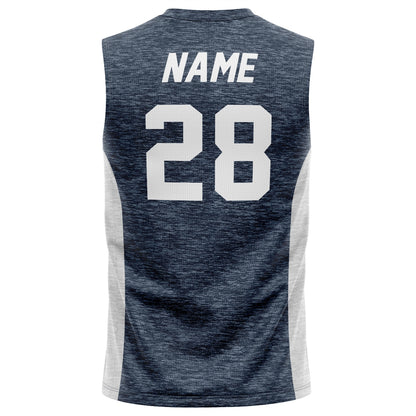 Athletic Camper Performance Heather Blue Muscle Tank