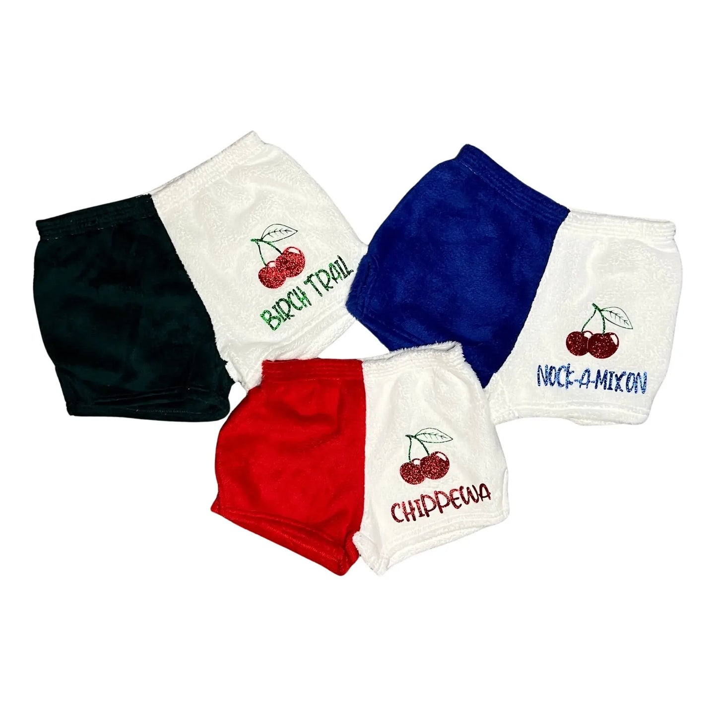 Made with Love and Kisses Pajama Shorts - Red Cherry