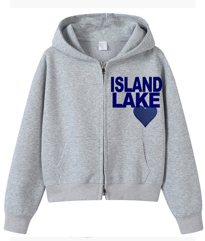 Melissa Nathan Camp City Grey Zip Up