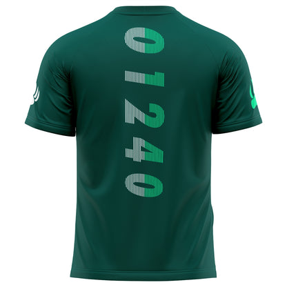 Athletic Camper Performance Striped Lettering Tee