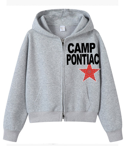 Melissa Nathan Camp City Grey Zip Up