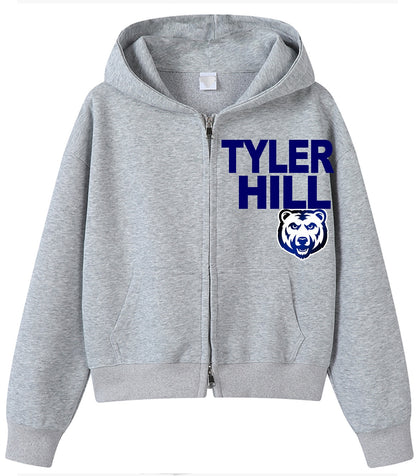 Melissa Nathan Camp City Grey Zip Up