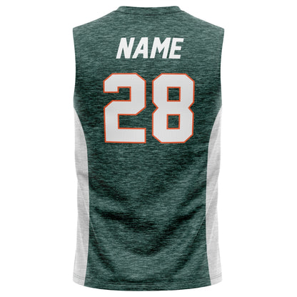 Athletic Camper Performance Heather Green Muscle Tank