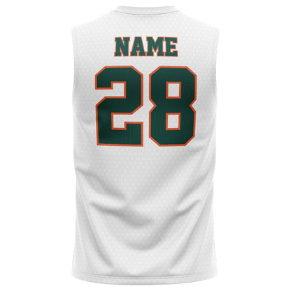 Athletic Camper Performance White Muscle Tank