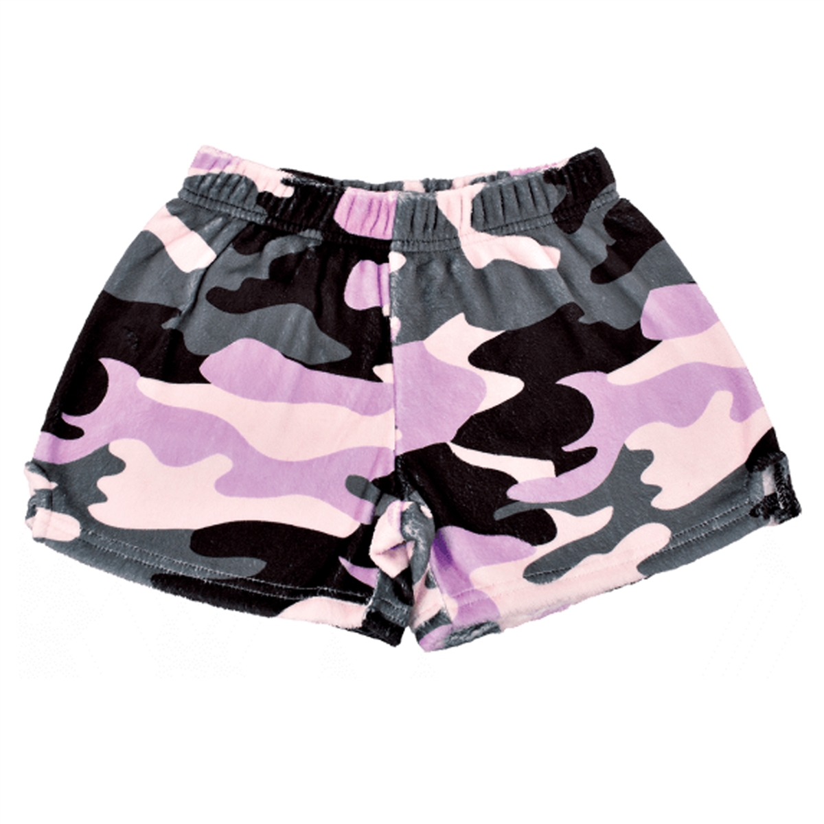 purple camo shorts